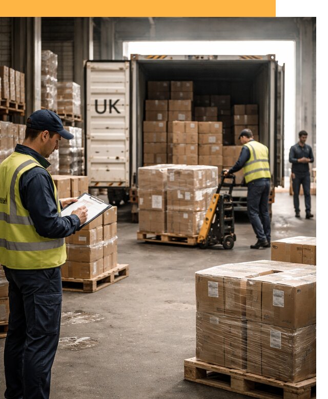 Доставка грузов из Великобритании с таможенным оформлением от 12854