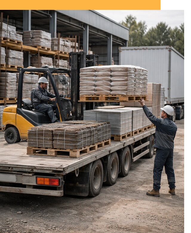 Перевозка строительных материалов по миру от 5656 руб