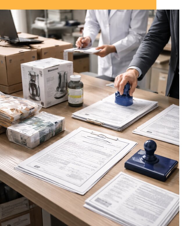 Сертификация импортных товаров от 12340 с таможенным сопровождением